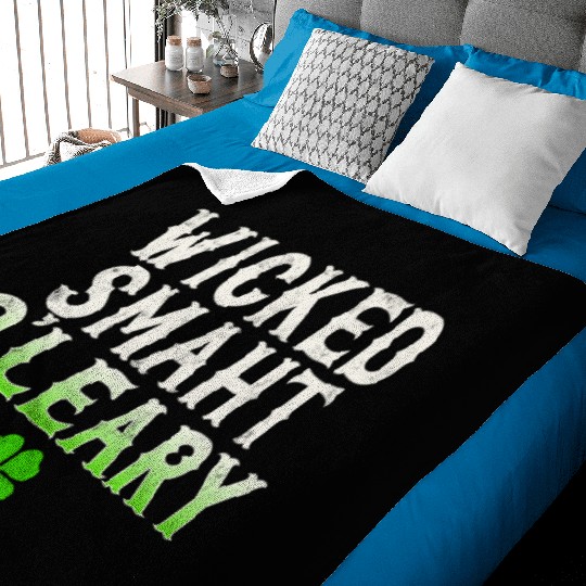 Wicked Smaht O'Leary Clan Boston Irish Slang Baby Blankets