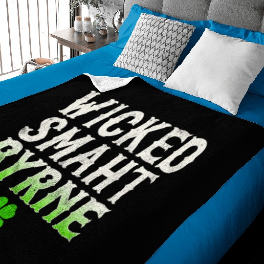 Wicked Smaht Byrne Clan Boston Irish Slang Baby Blankets