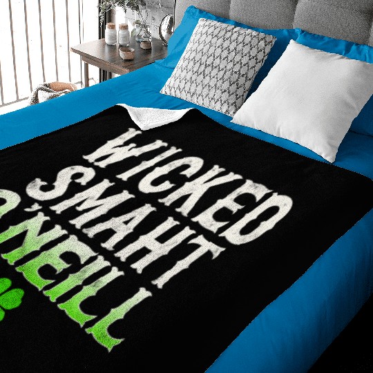 Wicked Smaht O'Neill Clan Boston Irish Slang Baby Blankets
