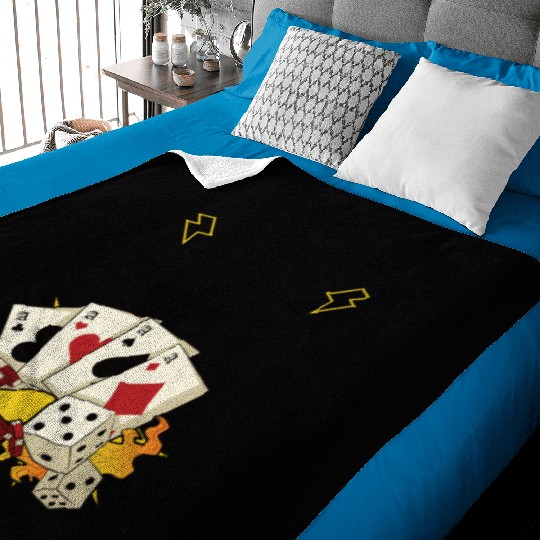 Poker Casino Poker Player Gambling Roulette Gift Baby Blankets