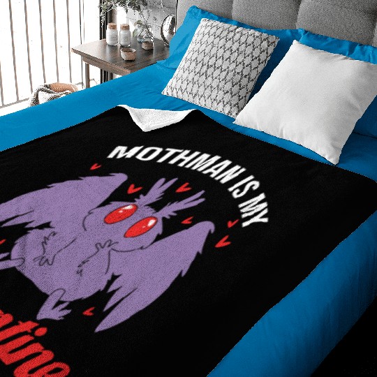 Funny Valentines Day Cryptid Cute Mothman Baby Blankets