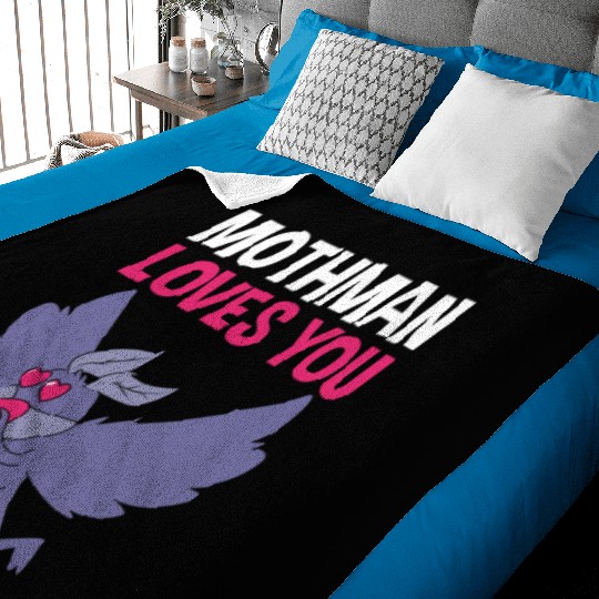 Mothman Loves You Valentines Day Cryptid For Women Baby Blankets