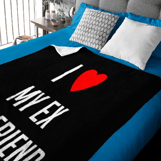 I LOVE MY EX GIRLFRIEND HEART TRENDY Baby Blankets