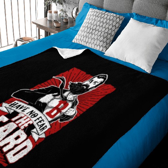 Have No Fear The Beard Is Here Funny Beard Lover Baby Blankets