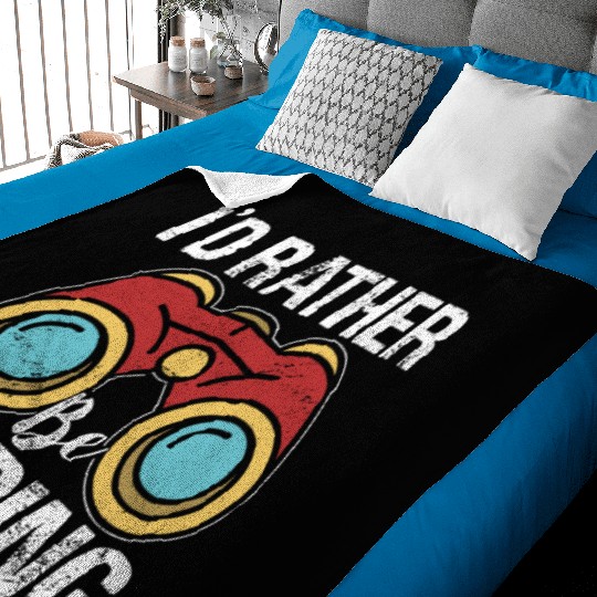 I'd Rather Be Birding Bird Lover Birdwatching Baby Blankets