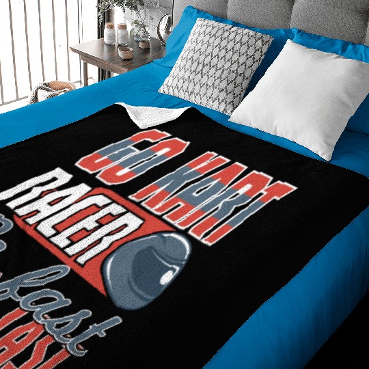 Its A Race Day Go Kart Racing Baby Blankets