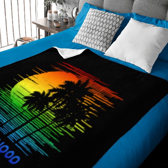 Hollywood California LGBTQ Rainbow Flag Pride Baby Blankets