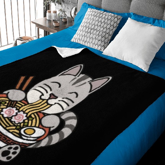 American Shorthair Cat Ramen Noodles Baby Blankets