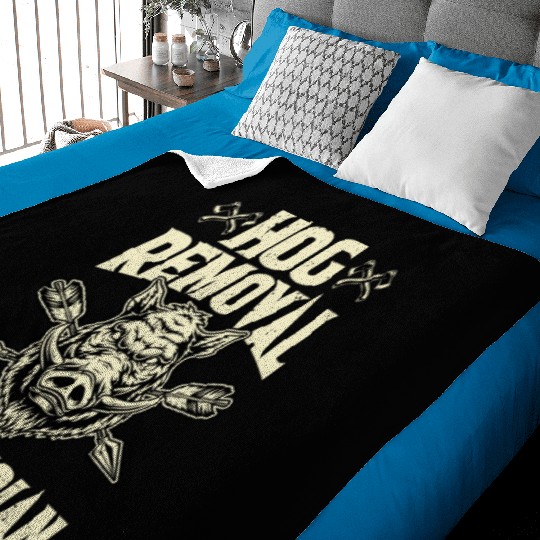 Hog Removal Technician Boar Hunting Baby Blankets