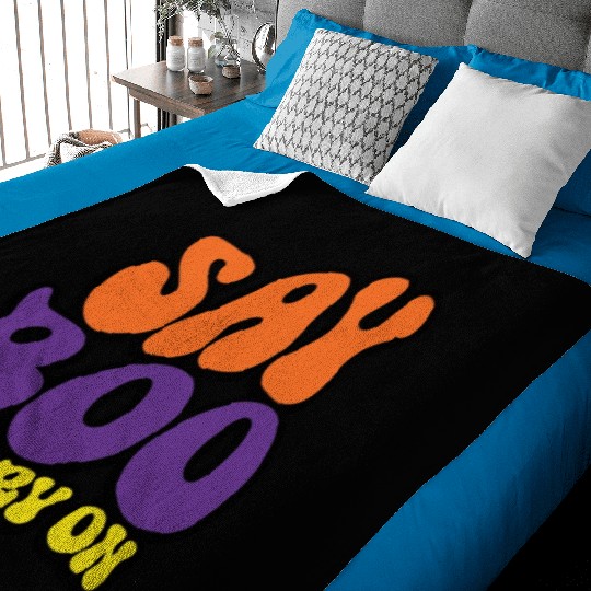 Say Boo And Scary On Baby Blankets