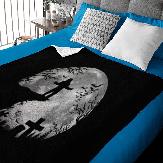 Halloween Werewolf Witchs Full Moon trick or treat Baby Blankets