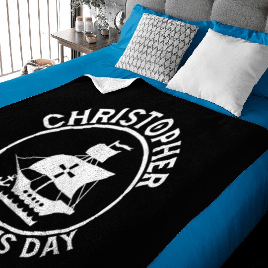 Funny Christopher Columbus Day Baby Blankets
