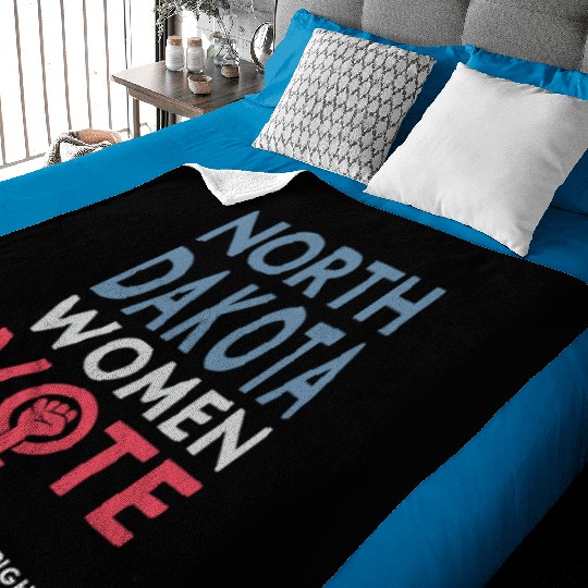 North Dakota Women Vote Voter 2022 Election Baby Blankets