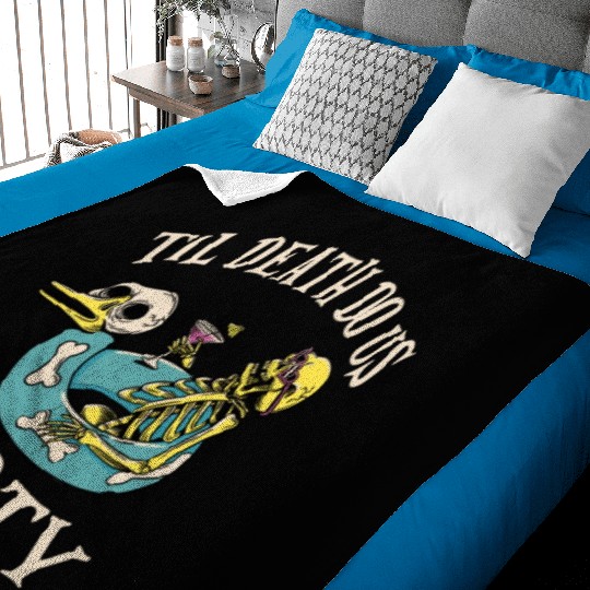 Til Death Do Us Party Bridal Bachelorette Matching Baby Blankets