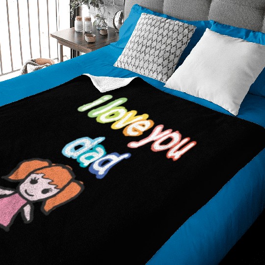 i love you dad Baby Blankets