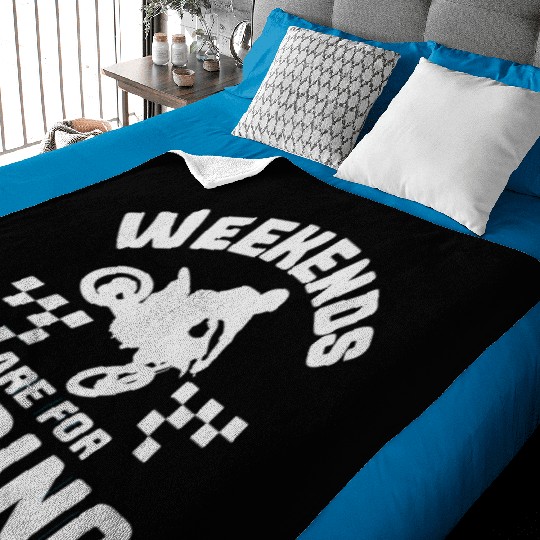 Weekends Are For Racing Baby Blankets, Dirt Bike Racing
