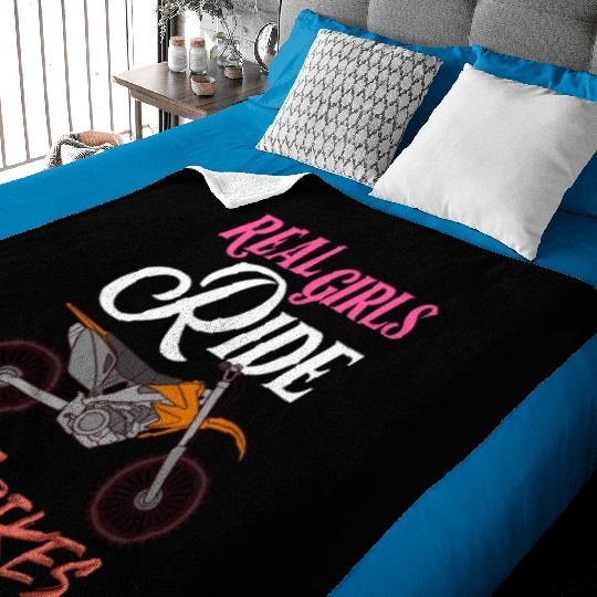 Dirt Bike Electric Motocross Riding MX Rider Baby Blankets