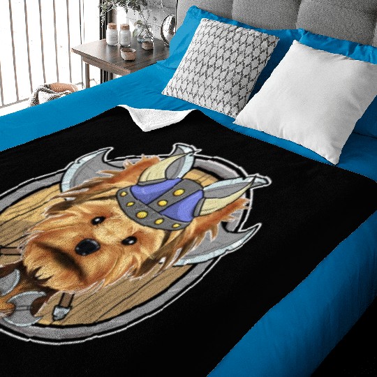Yorkshire Terrier I Valhalla I Viking Baby Blankets
