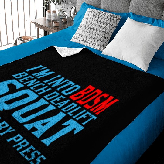 Im Into BDSM Bench Squat Deadlift Military Press11 Baby Blankets