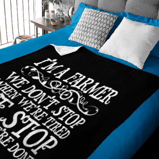 Farming Funny Farmer Baby Blankets