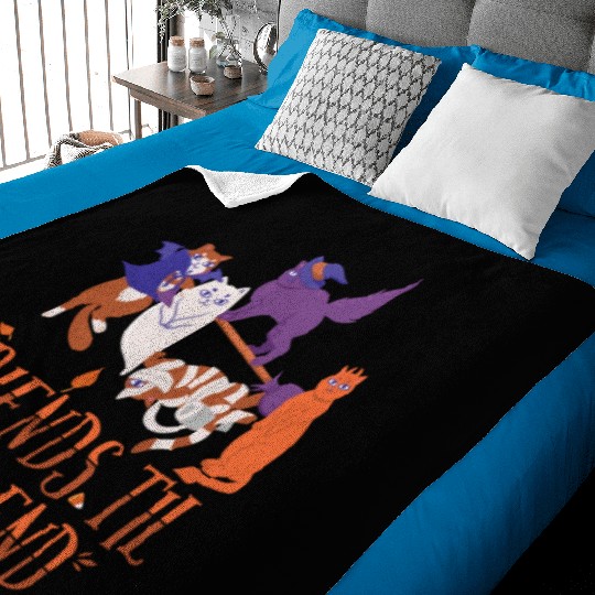 Friends Til The End, Clowder of Pussycats Baby Blankets
