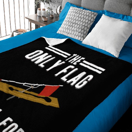 Ice Fishing Tip Up Flag The Only Flag I Kneel For Baby Blankets