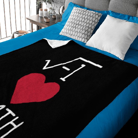 Funny I Love Math Baby Blankets