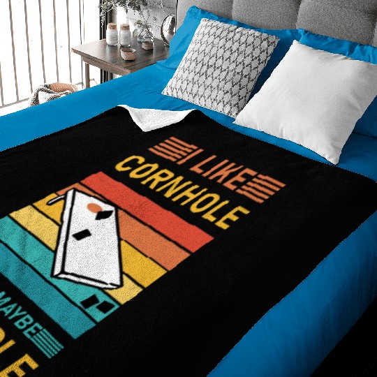 I like cornhole and maybe 3 people - Bean Bag Toss Baby Blankets