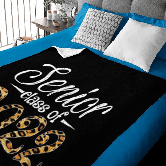 Senior Class Of 2022 Leopard Print Baby Blankets