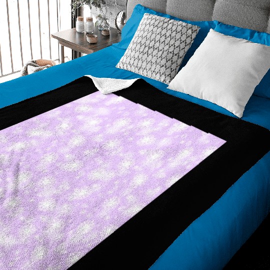Violet Snowflakes Pattern Baby Blankets