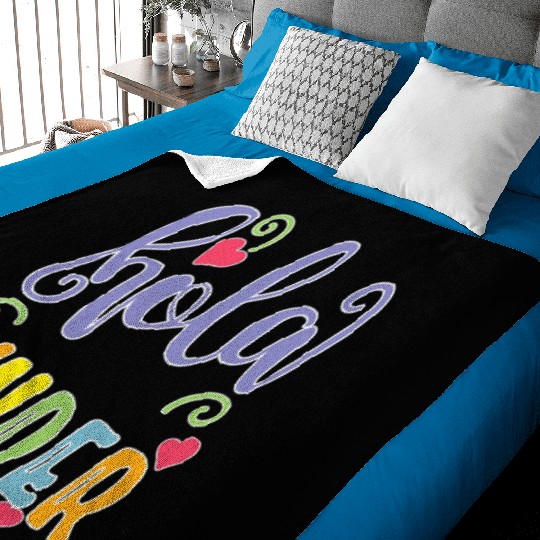 Hola Kinder Spanish Teacher Equipo Baby Blankets
