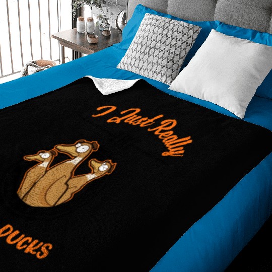I Just Really Like Running Ducks Baby Blankets