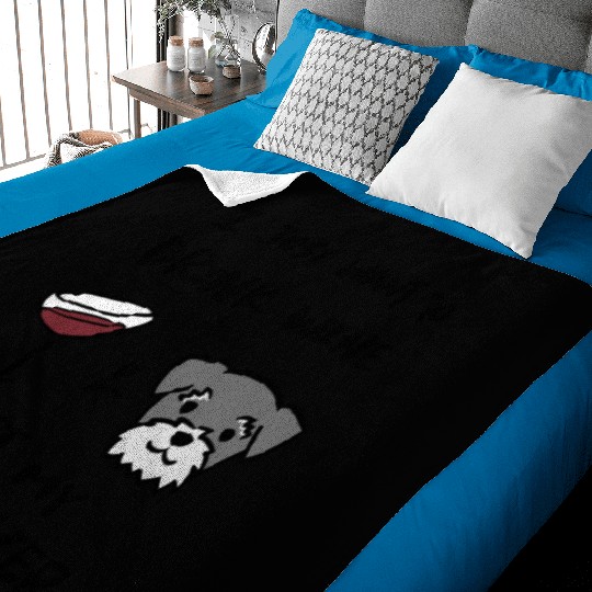I Just Want To Drink Wine Schnauzer Baby Blankets