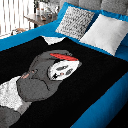 Disc Golf Panda Baby Blankets