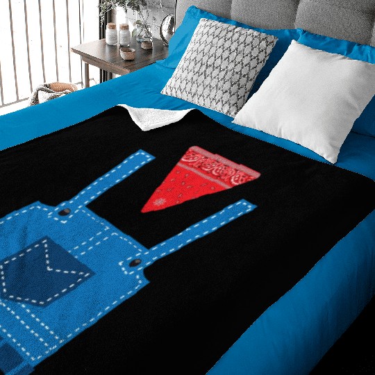 Farmer Costume Redneck Farm Barnyard Farming Gift Baby Blankets