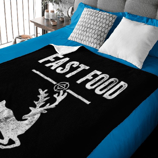Fast Food Deer Baby Blankets