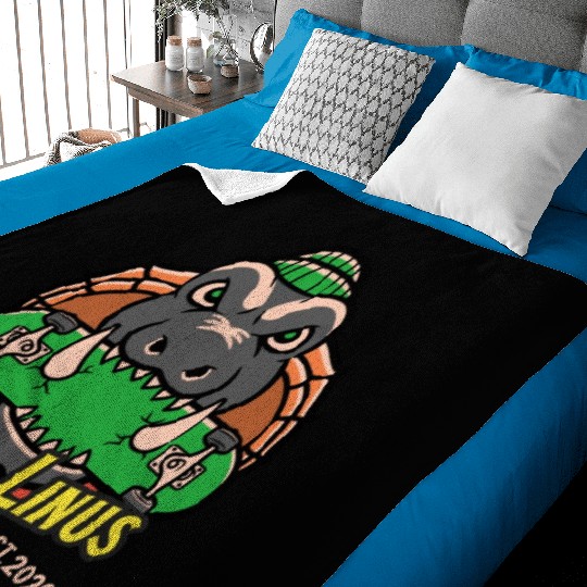 Skating Crocodile by Wild Linus Germany Baby Blankets