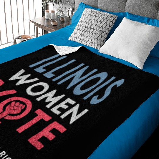 Illinois Women Vote Voter 2022 Election Feminist Baby Blankets