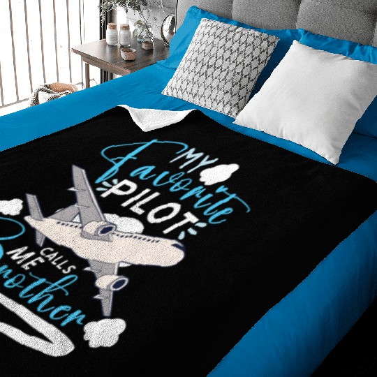 Pilot Aviation Airplane Airline Captain Aviator Baby Blankets