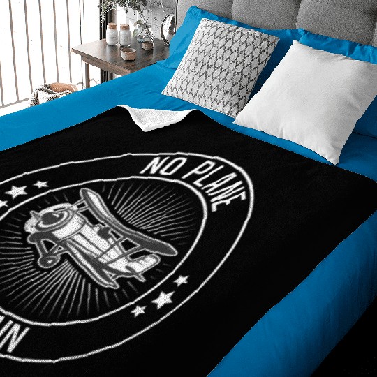 Airline Pilot Aviation Themed Pun For a Corporate Baby Blankets