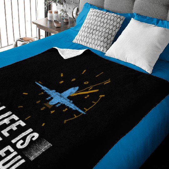 Airline Pilot Aviation Themed Pun For a Corporate Baby Blankets