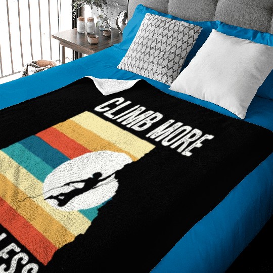 Climbing Mountaineering Climber Mountains Hiking Baby Blankets