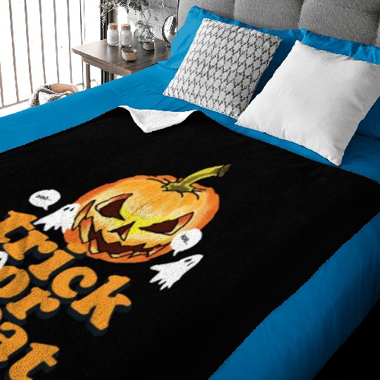 Trick or Treat Halloween design Baby Blankets