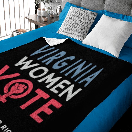 Virginia Women Vote Voter 2022 Election Feminist Baby Blankets