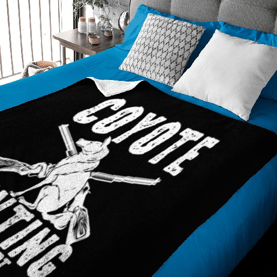 Coyote Trapping Coyote Hunting Yote Hunting Gift Baby Blankets
