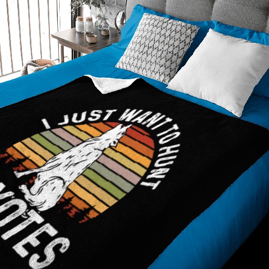 Coyote Trapping Coyote Hunting Yote Hunting Gift Baby Blankets