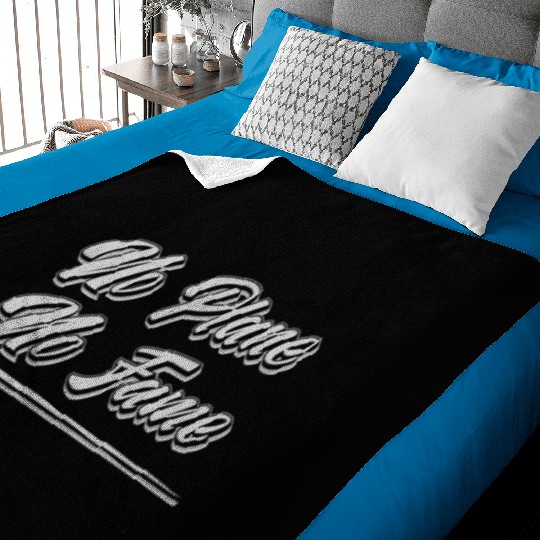 Airline Pilot Pun No Plane No Fame Aircraft Pilot Baby Blankets