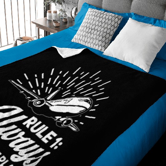 Airline Pilot Pun Escape Plane Aircraft Pilot Baby Blankets