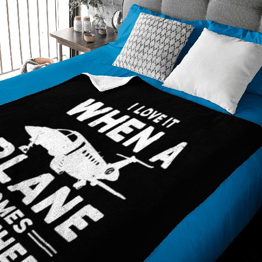 Airline Pilot Plane Comes Together Aircraft Pun Baby Blankets