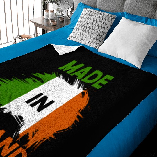 made in ireland scratch Baby Blankets